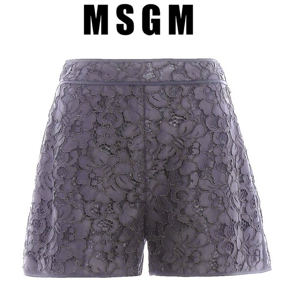 MSGM italian designer black lace broderie shorts, fully lined, EU 40, US 8 - Picture 1 of 5